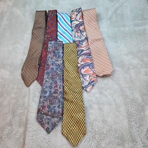 Lot of 7 Designer Neck Ties Mens Tie Multicolor Various Width & Length